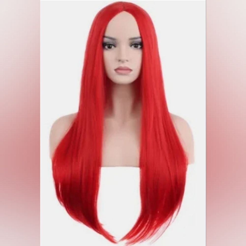 Vibrant Red Women's Straight Hair Wig